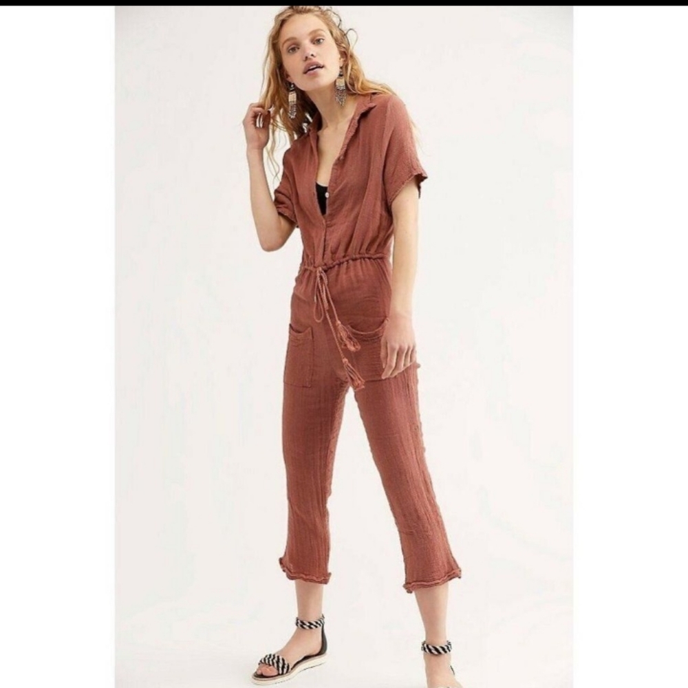 Jen's pirate booty basil jumpsuit NWOT